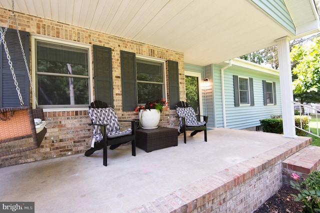 view of patio with covered porch