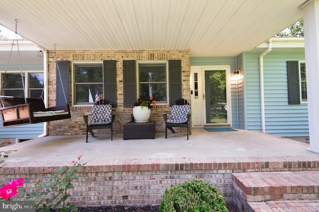 view of patio / terrace with covered porch