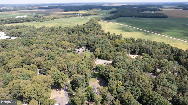 bird's eye view with a rural view