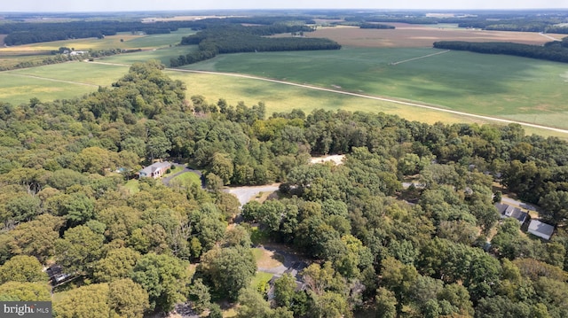 bird's eye view featuring a rural view