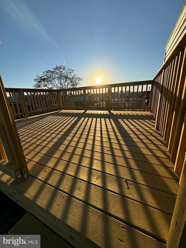 view of deck at dusk