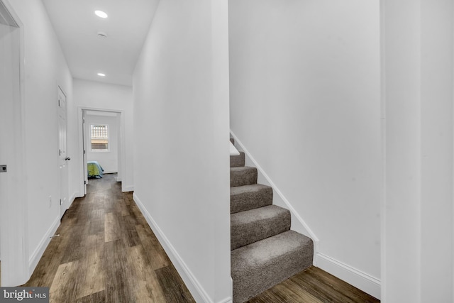 1710 Light St, Baltimore, MD 21230 - hall featuring wood finished floors, recessed lighting, and stairway