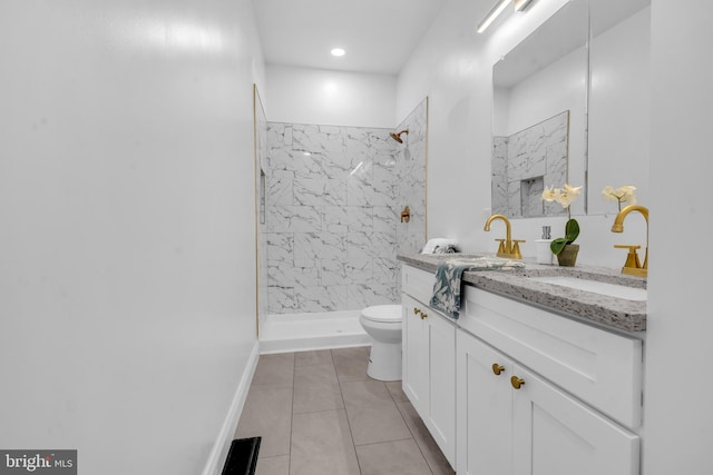 1710 Light St, Baltimore, MD 21230 - full bath with vanity, a marble finish shower, and tile patterned floors