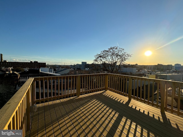 view of deck at dusk