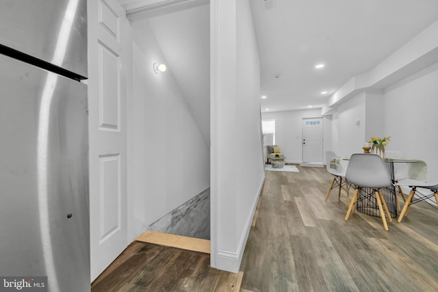 1710 Light St, Baltimore, MD 21230 - hall with wood finished floors and recessed lighting