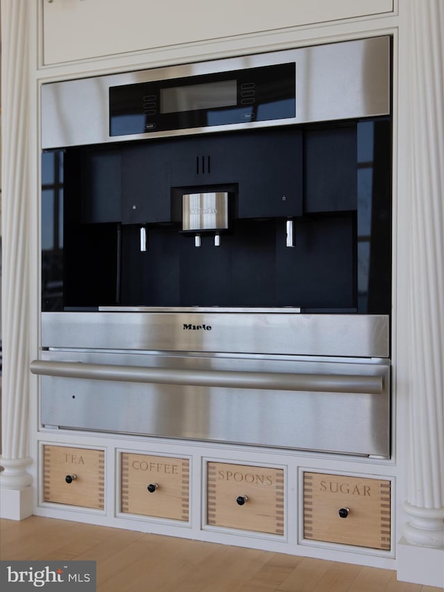 interior details featuring light wood-type flooring