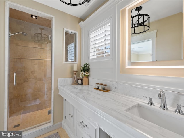 9601 Ocean Vw, Ocean City, MD 21842 - full bathroom featuring a shower stall and vanity