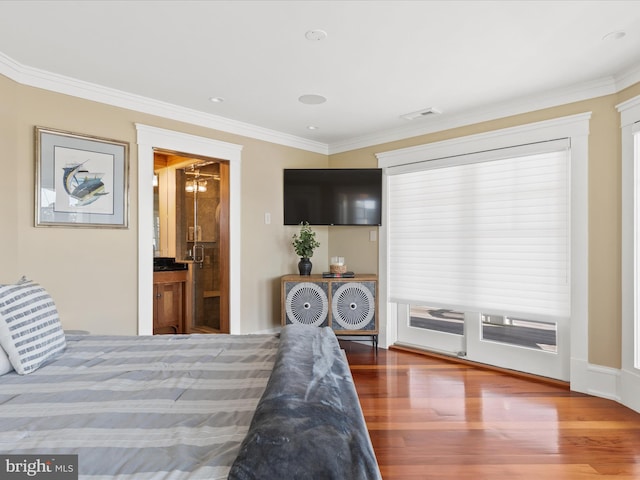 9601 Ocean Vw, Ocean City, MD 21842 - bedroom featuring wood finished floors and ornamental molding