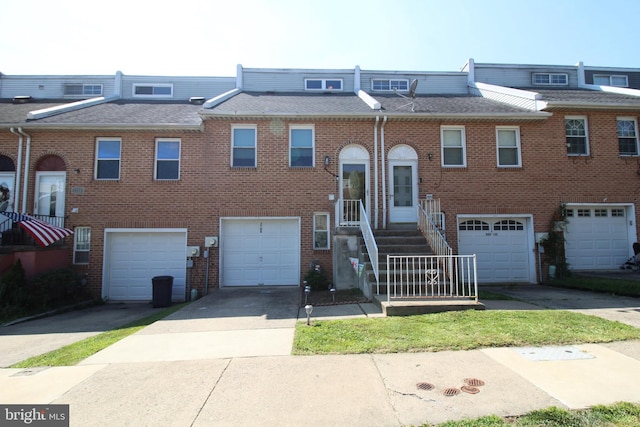 view of property featuring a garage