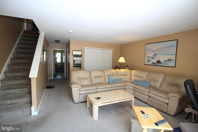 view of carpeted living room