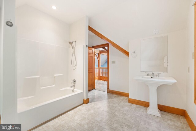 bathroom with shower / bath combination