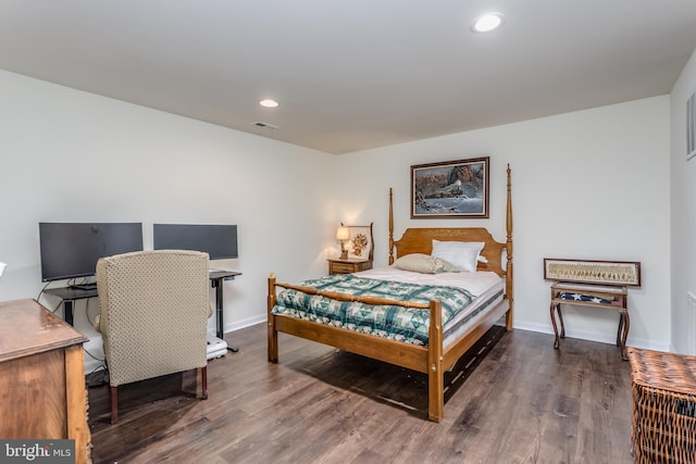 bedroom featuring wood-type flooring