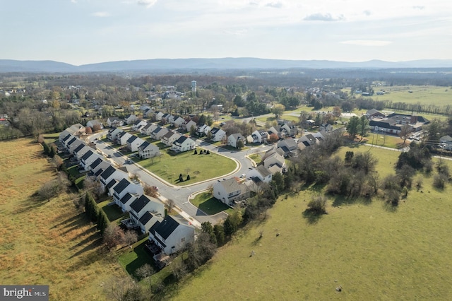 aerial view featuring a mountain view