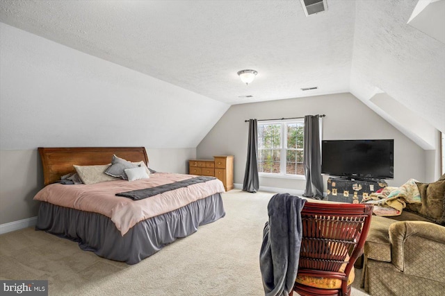 6330 Kleineidam Way, Spotsylvania, VA 22551 - carpeted bedroom featuring baseboards, visible vents, a textured ceiling, and vaulted ceiling