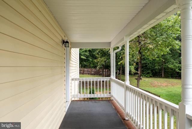 balcony with covered porch