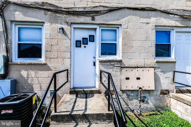 entrance to property with central AC