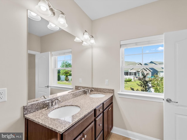 bathroom featuring vanity