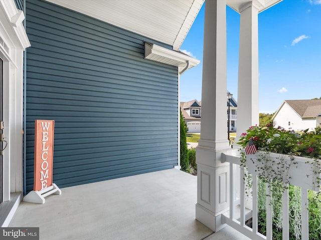 view of patio with covered porch