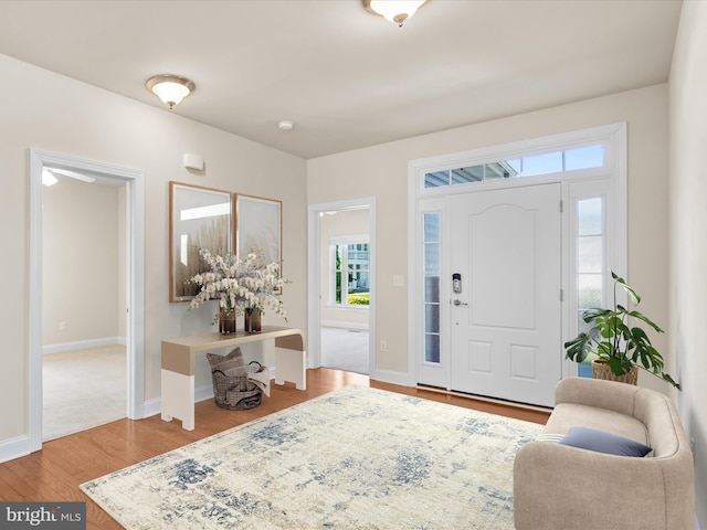 entrance foyer featuring hardwood / wood-style flooring