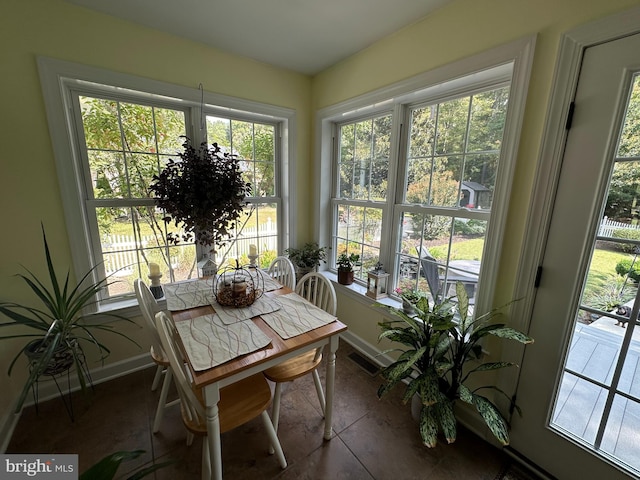 view of sunroom