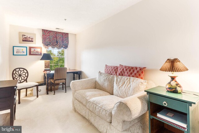 view of carpeted living room