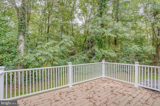 view of patio with a wooden deck