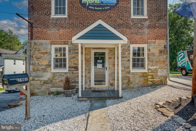 view of doorway to property