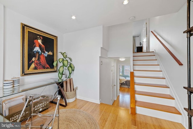 interior space featuring light hardwood / wood-style flooring