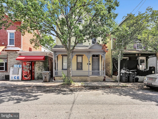 view of front of property with a porch