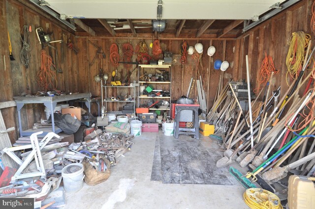 garage featuring a garage door opener