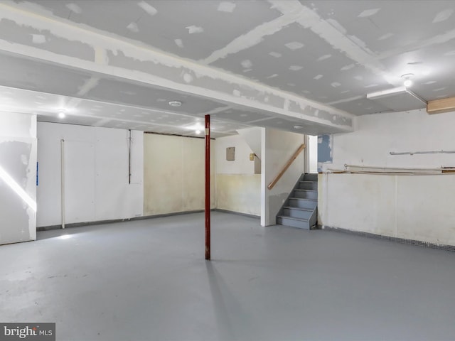 view of basement