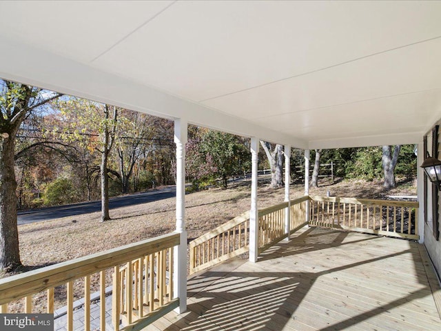 view of wooden deck