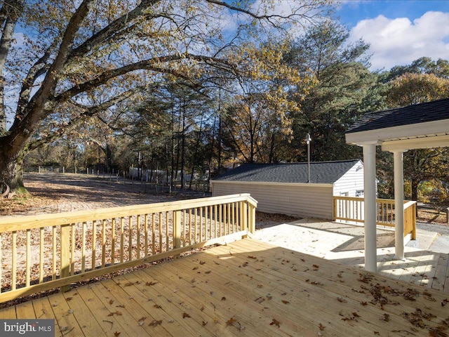 view of wooden terrace