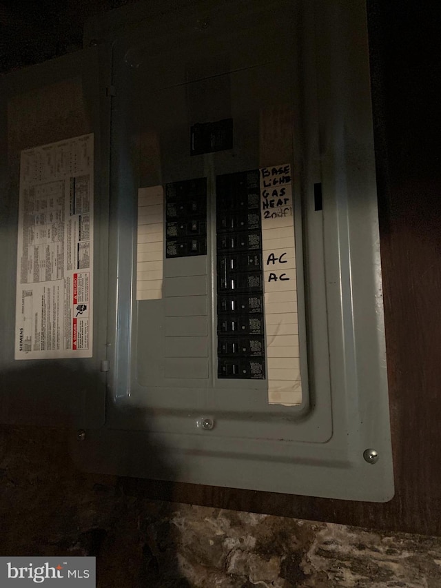 utility room featuring electric panel