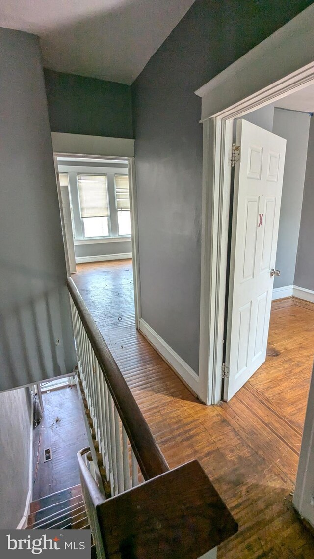 interior space with hardwood / wood-style flooring