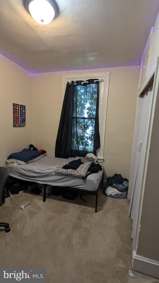 view of carpeted bedroom