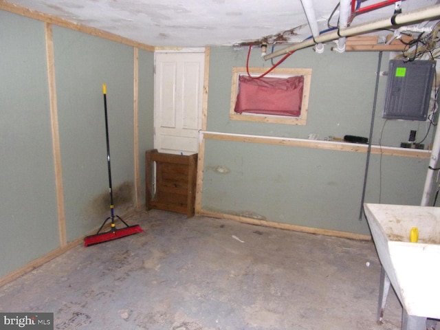 view of basement