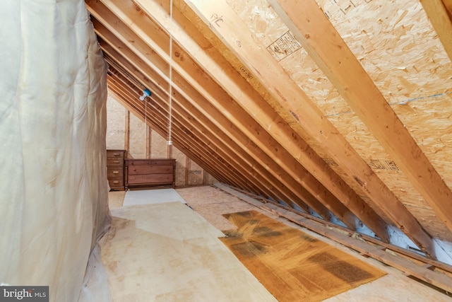 view of attic