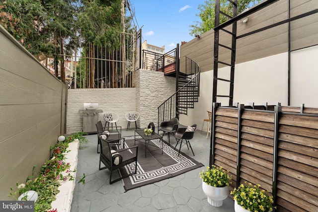 view of patio with grilling area