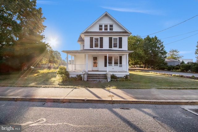 view of front facade with a porch