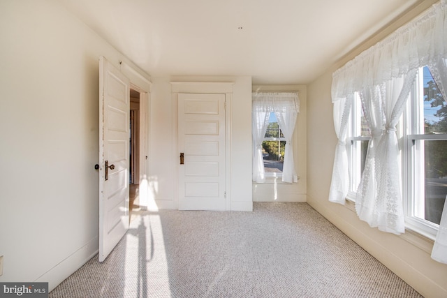 interior space featuring carpet