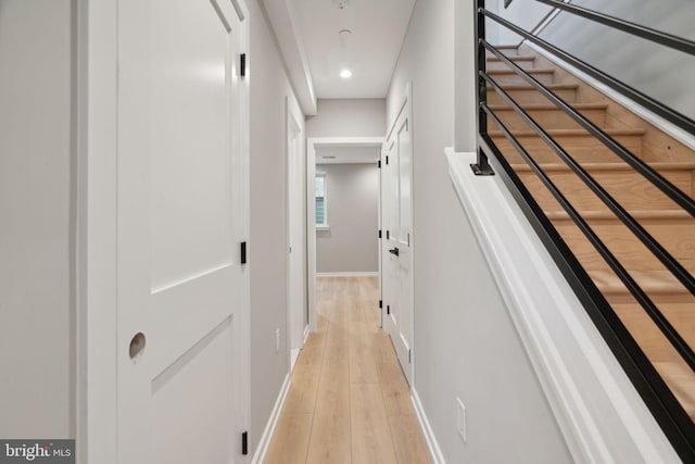 hallway featuring light hardwood / wood-style floors