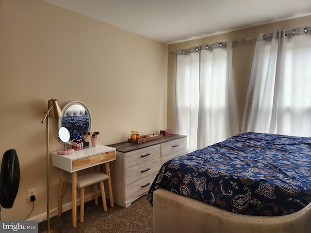 view of carpeted bedroom