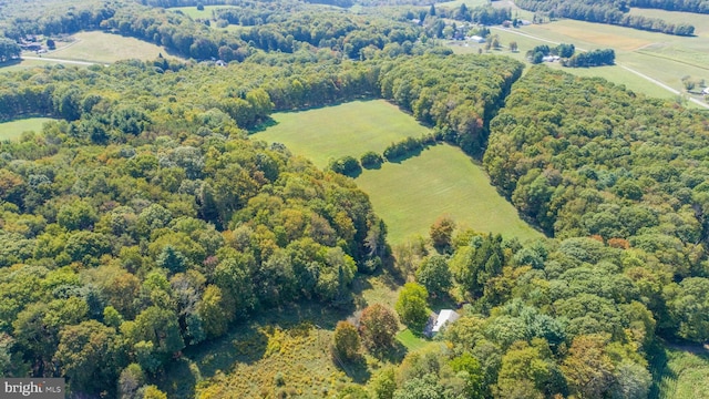 drone / aerial view featuring a rural view