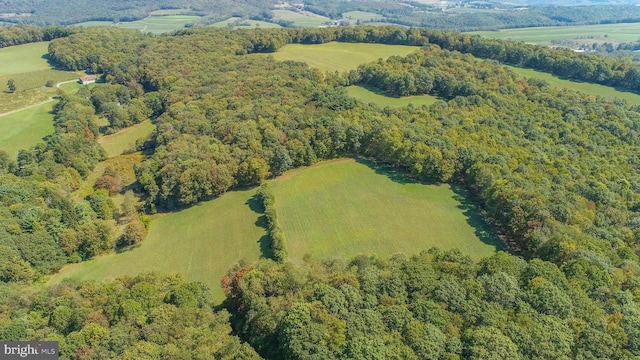 aerial view with a rural view