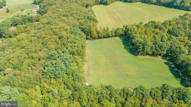 drone / aerial view featuring a rural view