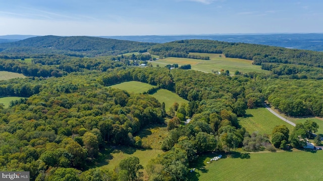 bird's eye view featuring a rural view