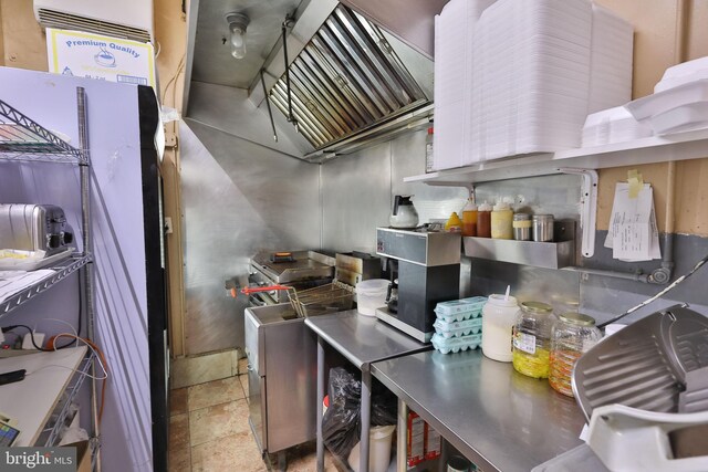 kitchen with stainless steel counters