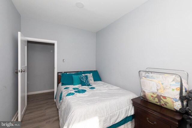 bedroom featuring hardwood / wood-style flooring