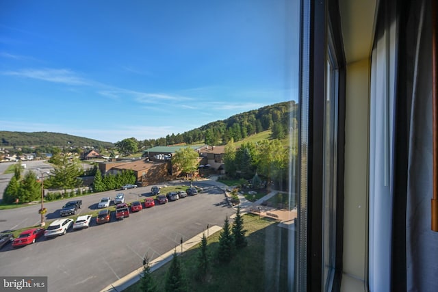 exterior space with a mountain view